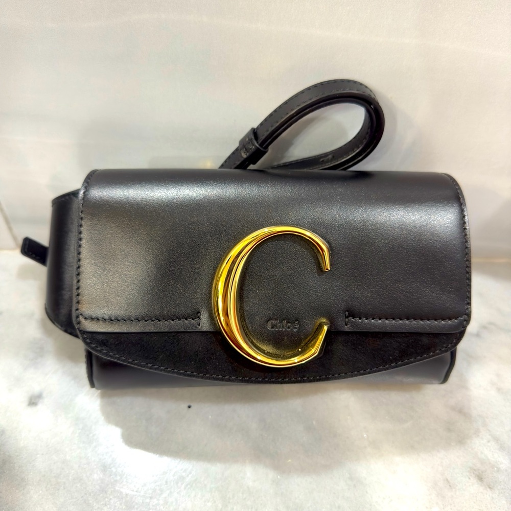 💯Authentic Chloe C Belt Bag in Black